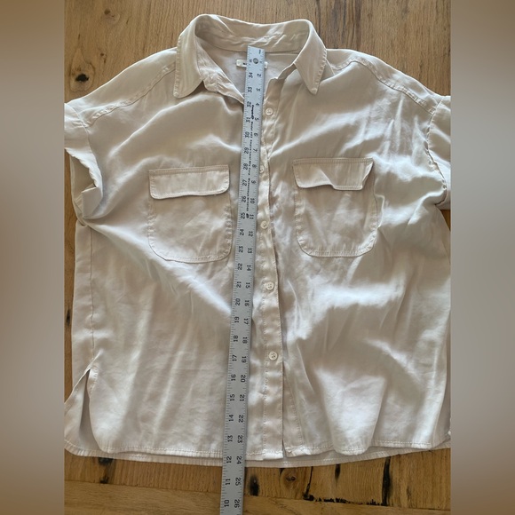 Max Studio Cream Shirt Medium Preloved Women’s - Picture 2 of 8
